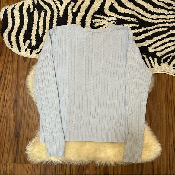 Vintages Sweater by Izod Size XL Baby Blue 100% Cotton - Picture 6 of 6